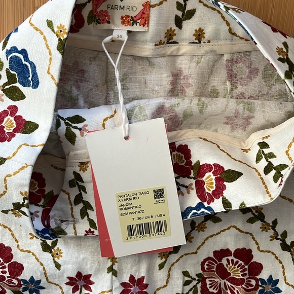 NWT Sezane x Farm Rio Tiago Pant sz36 - Picture 10 of 11